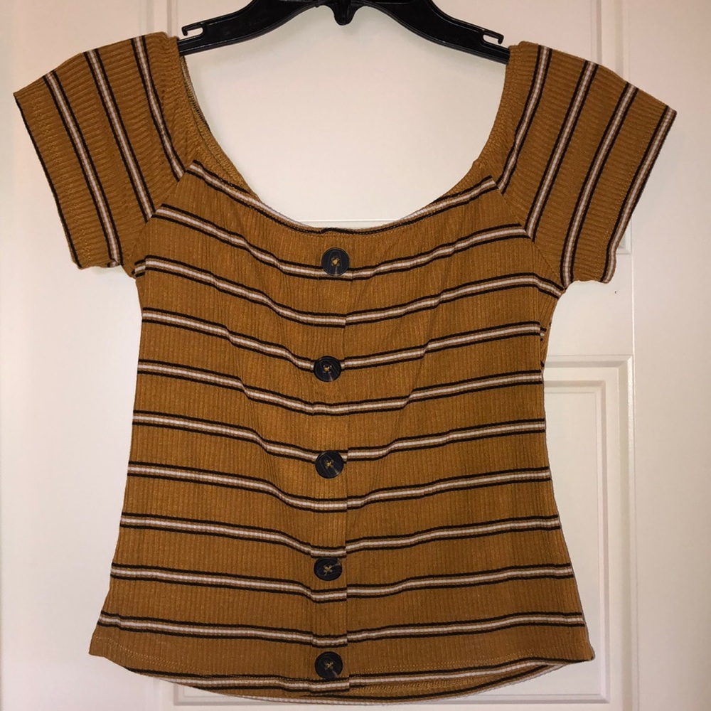 Yellow striped top